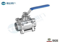 CF8M Full Port 3 Piece Ball Valve With 1000 WOG Threaded Connection Ends supplier