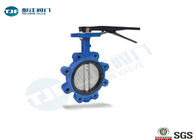 Cast Steel Lug Wafer Butterfly Valve Concentric Type With Lever Handle supplier