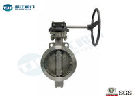 PN25 WCB Butterfly Valve Double Eccentric Disc Designed With Manual Lever supplier
