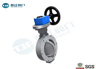 PN25 WCB Butterfly Valve Double Eccentric Disc Designed With Manual Lever supplier