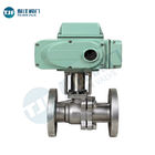 Industrial Stainless Steel Ball Valve , ASME B16.10 Electric Actuated Ball Valve supplier