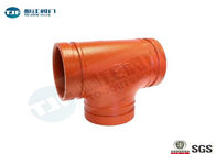 Durable Grooved Pipe Coupling / Equal Tee Ductile Iron Material Made supplier