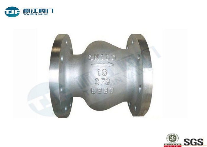Axial Flow Non Return Check Valve CF8M / WCB Type With Double Flanged Connection supplier