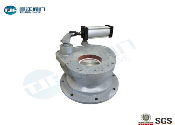 Flanged Ceramic Gate Valve Pneumatic Rotating Type For Coal Fired Power Plant