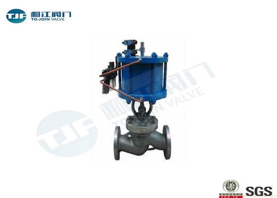 Flanged Globe Stop Valve With Double - Acting Pneumatic Actuator PN 16 Bar