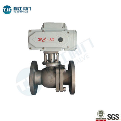 Industrial Stainless Steel Ball Valve , ASME B16.10 Electric Actuated Ball Valve