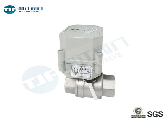 SUS304 Micro Electric Industrial Ball Valve NPT Or BSPT Threaded Type