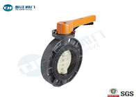 Industrial PVC Material Wafer Butterfly Valve ANSI 150 With Latch Handle supplier