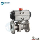 DIN 3357 WCB Industrial Ball Valve With Single Acting Penumatic Actuator supplier