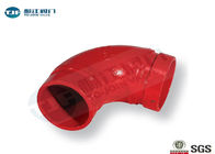 300 PSI Grooved Pipe Coupling , 90 Degree Ductile Iron Grooved Elbow DN25 - DN250 supplier