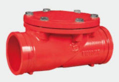 Swivel Type Fire Valve 50mm Rubber Flap Check Valve Grooved Type