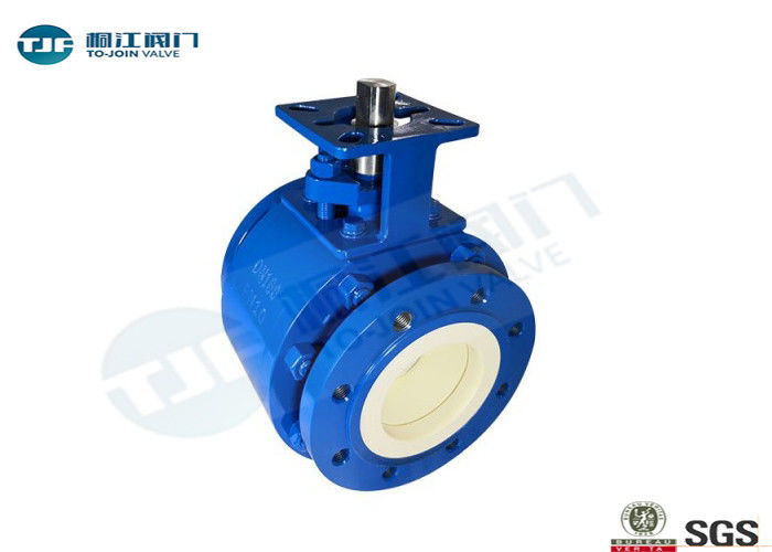 ASME B16.5 Flanged Ceramic Ball Valve Wear Resistant For Pulverized Coal supplier